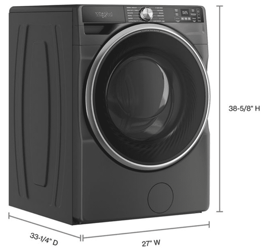 Whirlpool WFW6720RU 27-Inch 5.0 cu. ft. Smart Front Load Washer, White