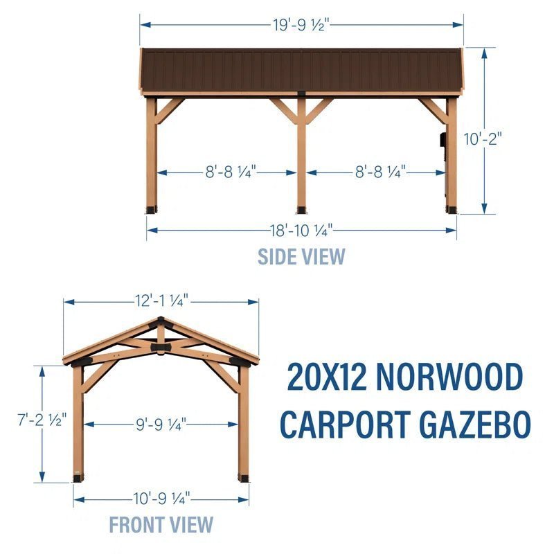 20×12 Norwood Carport Gazebo