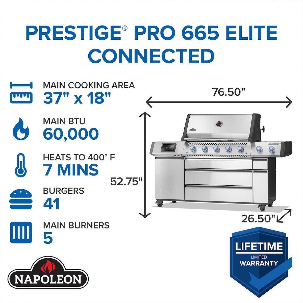 Napoleon Prestige PRO 665 Elite Gas Grill pro665vxrsib