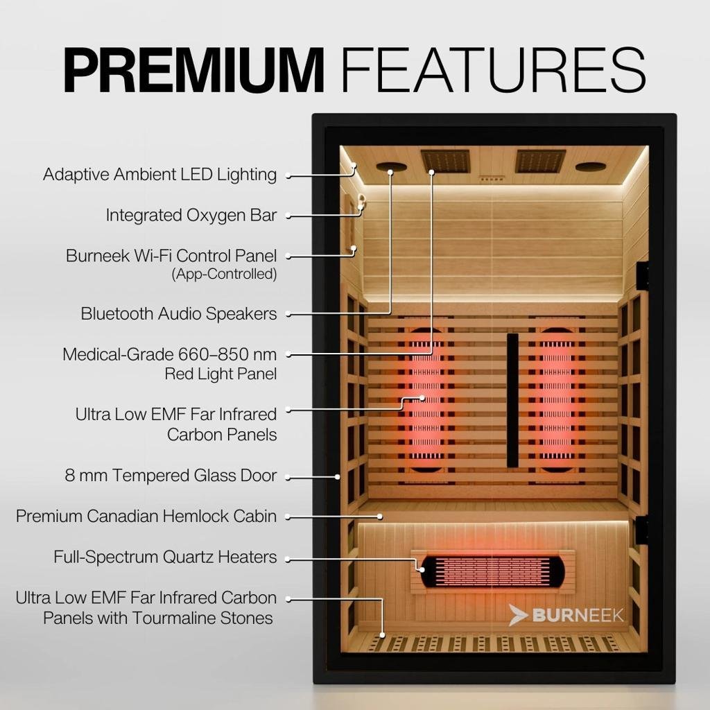 Burneek Onyxeek 4-Person Full-Spectrum Quartz Infrared Sauna