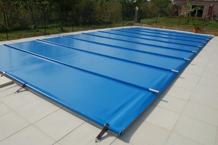 Bâche piscine à barres 7,50 x 4 m
