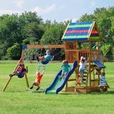 Backyard Discovery Beach Front Cedar Wood Swing Set