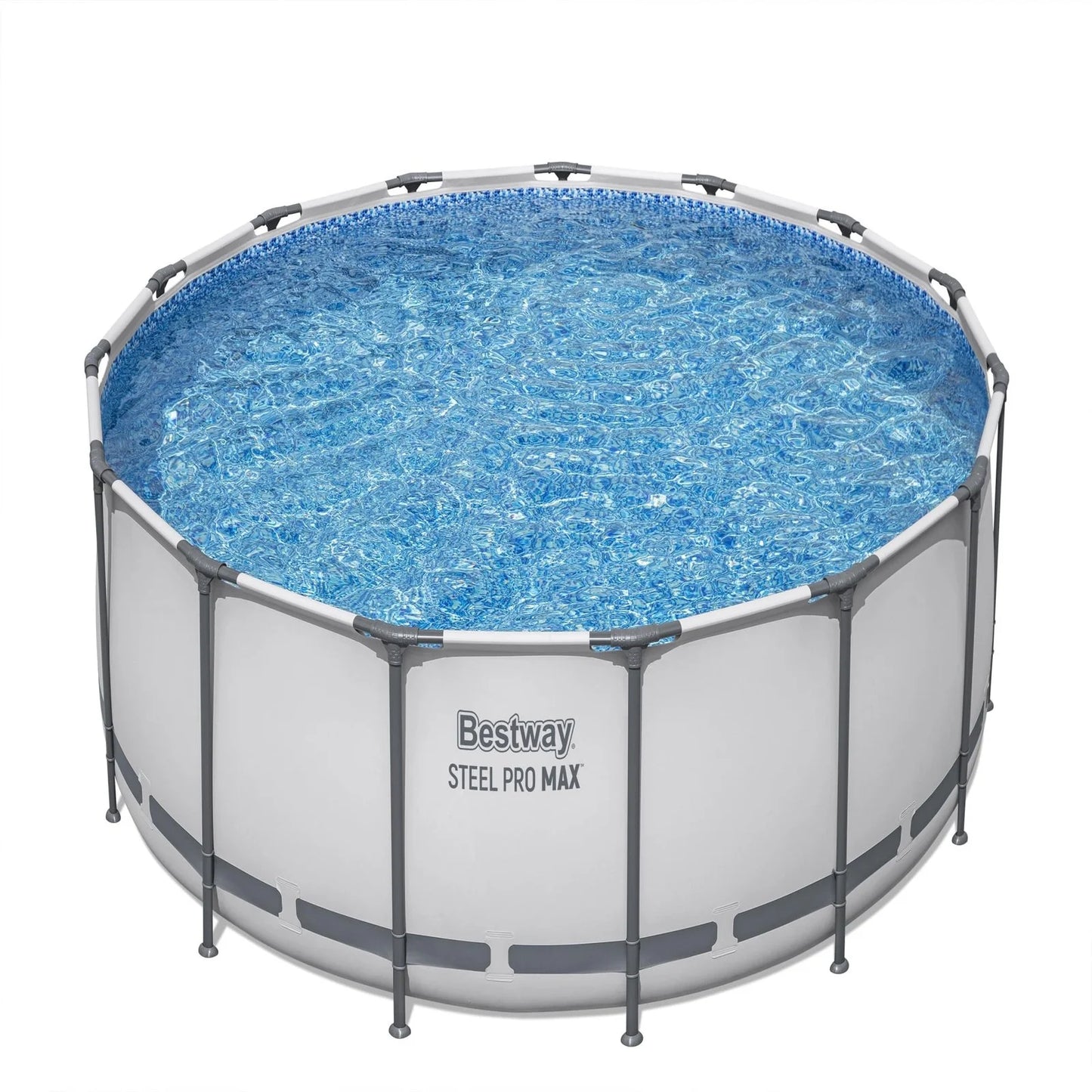 Bestway Steel Pro MAX 10 Foot x 30 Inch Round Metal Frame Above Ground Outdoor Backyard Swimming Pool Set with 330 GPH Filter Pumps