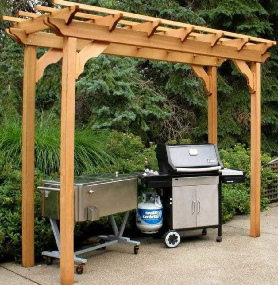 Creekvine Designs Monterrey Western Red Cedar Outdoor Pergola 3x14 Ft