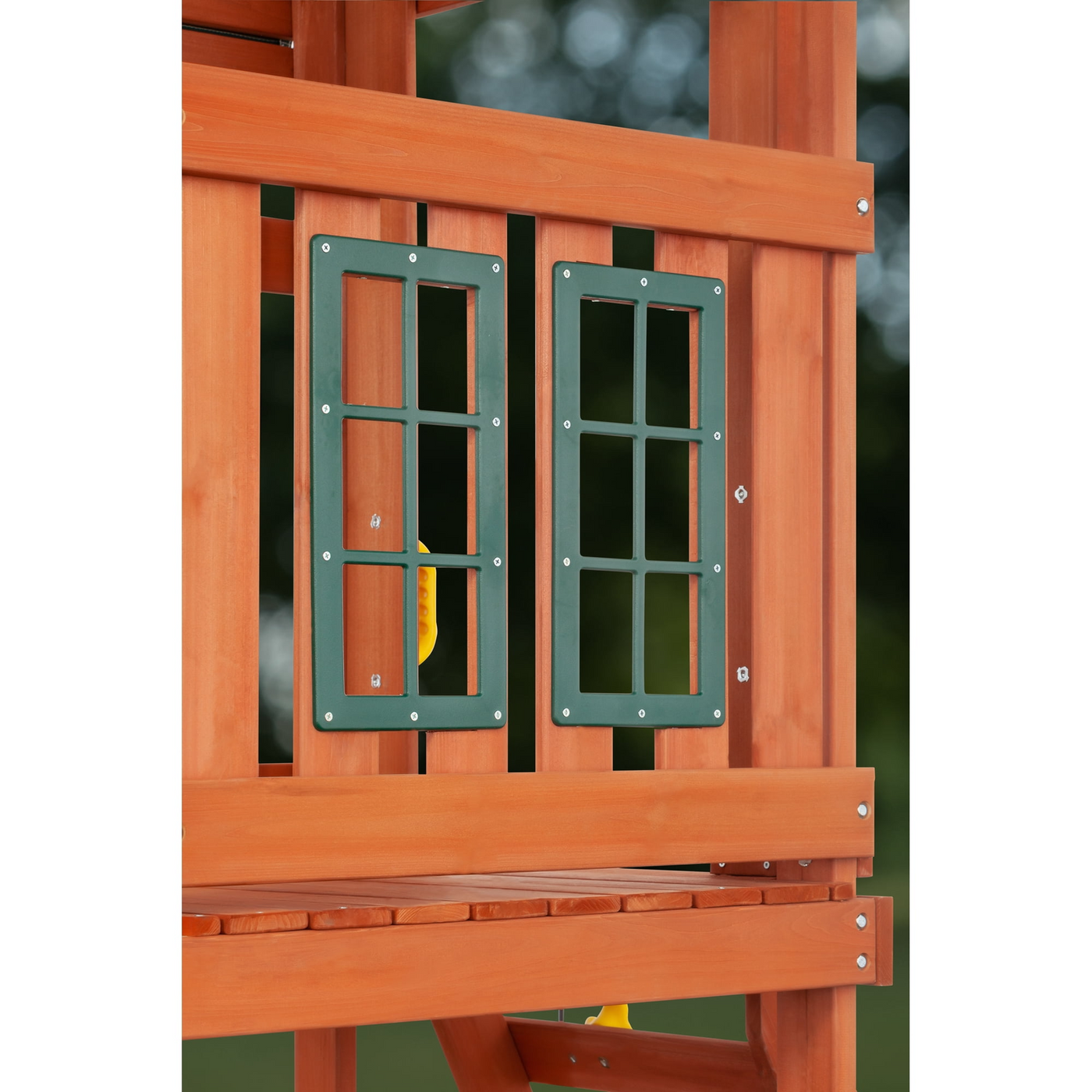 Creative Cedar Designs Cedar Cottage Wooden Swing Set with Slide and Picnic Table