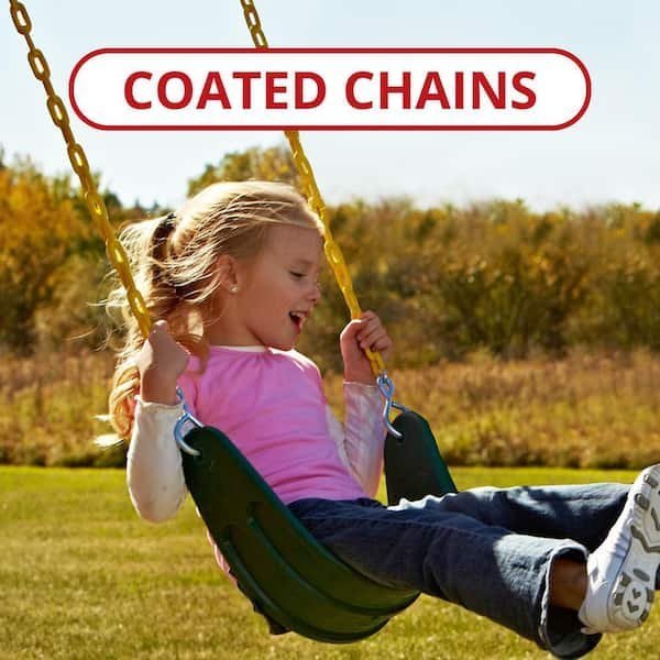 Professionally Assembled Knightsbridge Wooden Outdoor Playground Set with Slide, Rock Wall, Swing Set, and Accessories