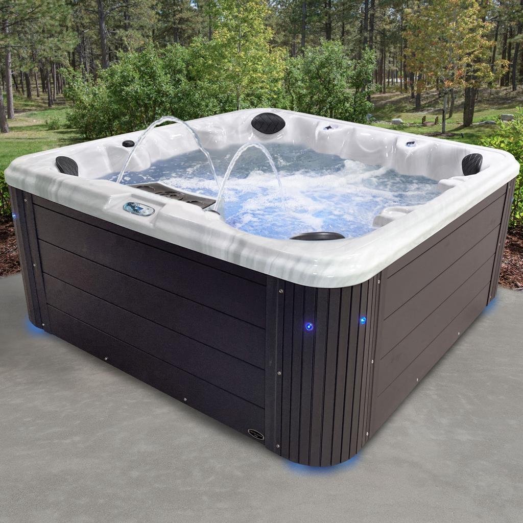 Insight 7 Person 34-Jet 73-Port Non-Lounger Acrylic Spa with Ice Bucket by Aqualife by Strong Spas