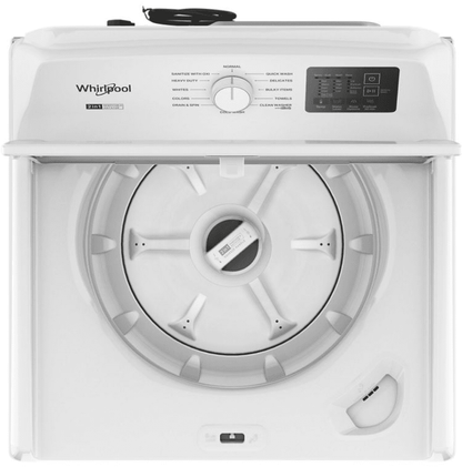 Whirlpool WTW4107SW 4.2 – 4.3 Cu. Ft Top Load Washer with 2-in-1 Removable Agitator, White