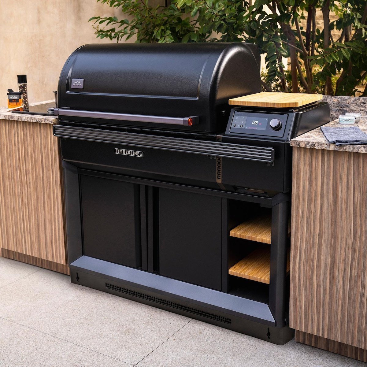 Traeger All-New Timberline XL Wi-Fi Controlled Wood Pellet Grill W/ WiFire & Built-In Trim Kit – TBB01RLG – TBB01RLG + BAC681