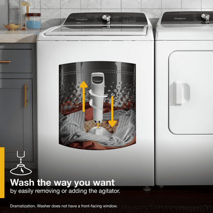 Whirlpool WTW5057LW 4.7 – 4.8 Cu. ft. Top Load Washer w/ Removable Agitator