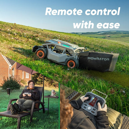 Mowrator S1 21″ Leaf & Lawn 4WD 119% Slope (50°) Remote Control Mower Grip Tread Tire Edition