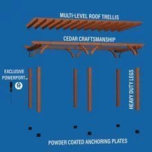 20×12 beaumont pergola – brown