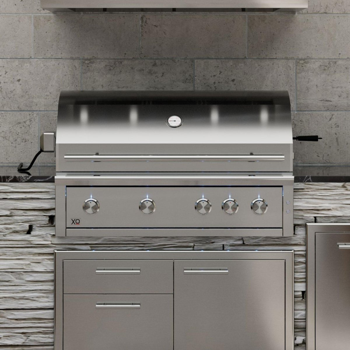 XO Appliance 42″ Grill 4 Burner with Rotiss Burner LP