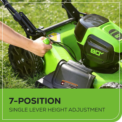 Greenworks 80V 21″ Cordless Self-Propelled Lawn Mowers.