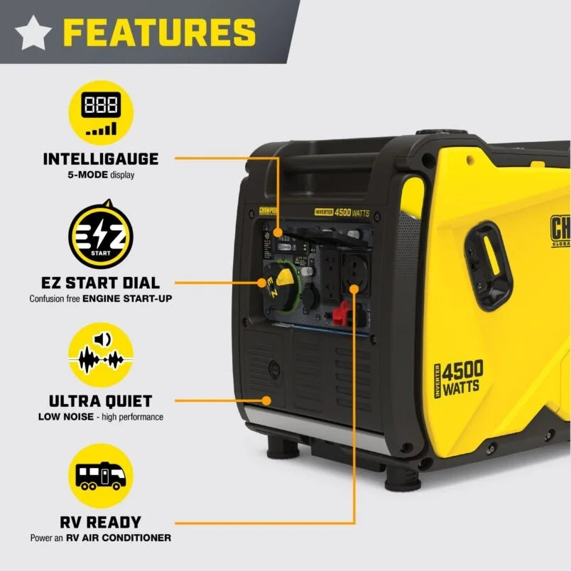 Champion 4500-Watt Portable Inverter Generators.