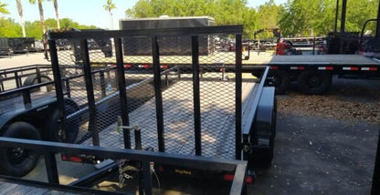 6.5X12 Big Tex Tandem Axle Pipe Top Black Utility Trailer (60PI-12BK4RG2B)