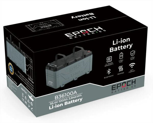 36V 100AH Marine Lithium Battery For Trolling Motors – Bluetooth and Heating Feature | Restocking by July 12 2025