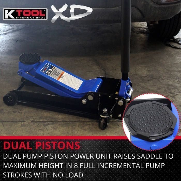 K Tool Heavy-Duty Low-Profile 3.33 Ton Floor Jack