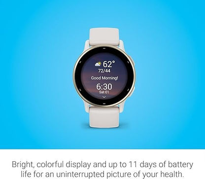 Garmin vívoactive 5, Health and Fitness GPS Smartwatch, AMOLED Display, Up to 11 Days of Battery, Ivory