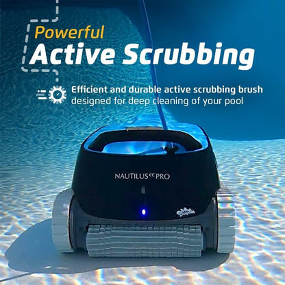 Dolphin Nautilus CC Pro Wi-Fi Robotic Pool Vacuum Cleaner up to 50 FT – Waterline Scrubber Brush