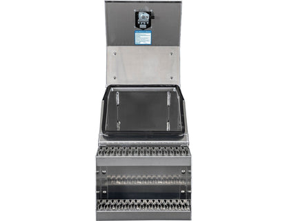 Buyers Products 28-in x 24-in x 18-in Smooth Aluminum Step Box Truck Tool Box 1705281
