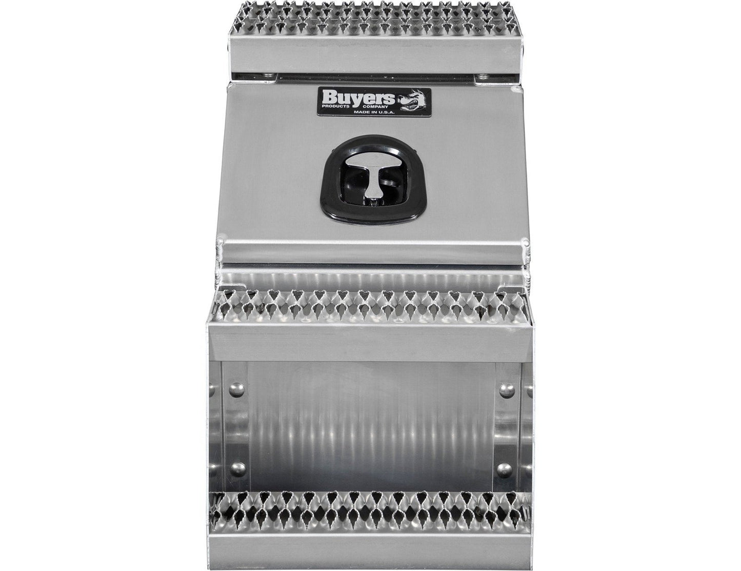 Buyers Products 28-in x 24-in x 19-in Smooth Aluminum Step Box Truck Tool Box 1705285