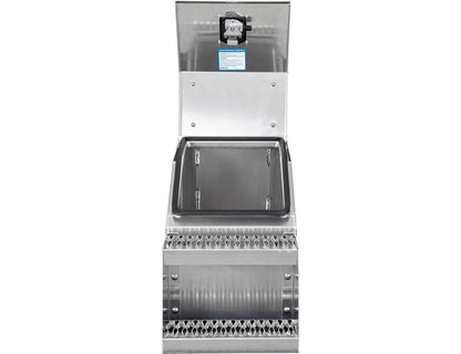 Buyers Products 28-in x 24-in x 19-in Smooth Aluminum Step Box Truck Tool Box 1705285