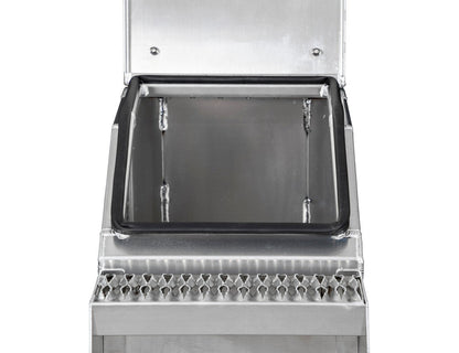 Buyers Products 28-in x 24-in x 19-in Smooth Aluminum Step Box Truck Tool Box 1705285