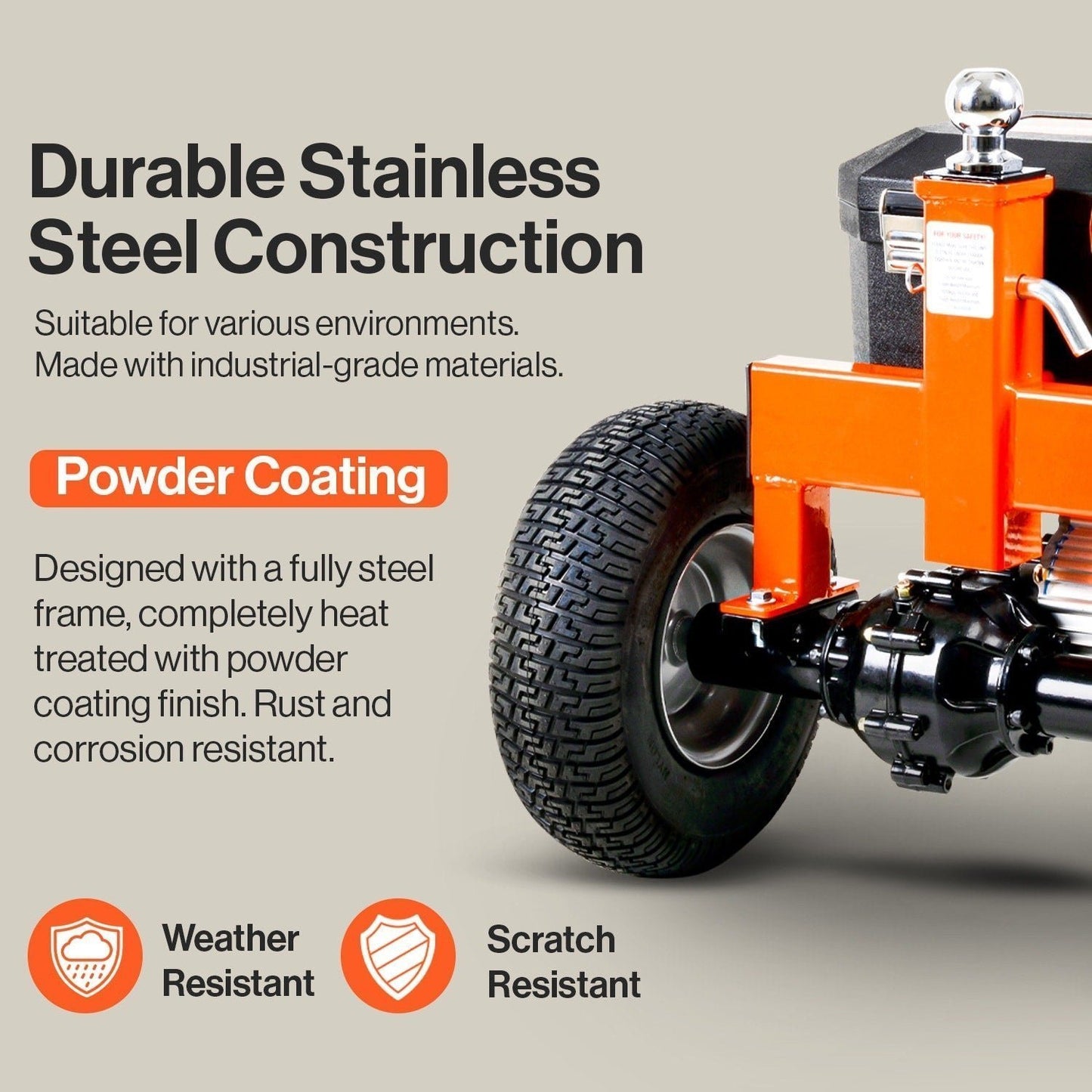 SuperHandy 2800-lb Capacity 3-Wheel Orange Steel Dolly GUO041