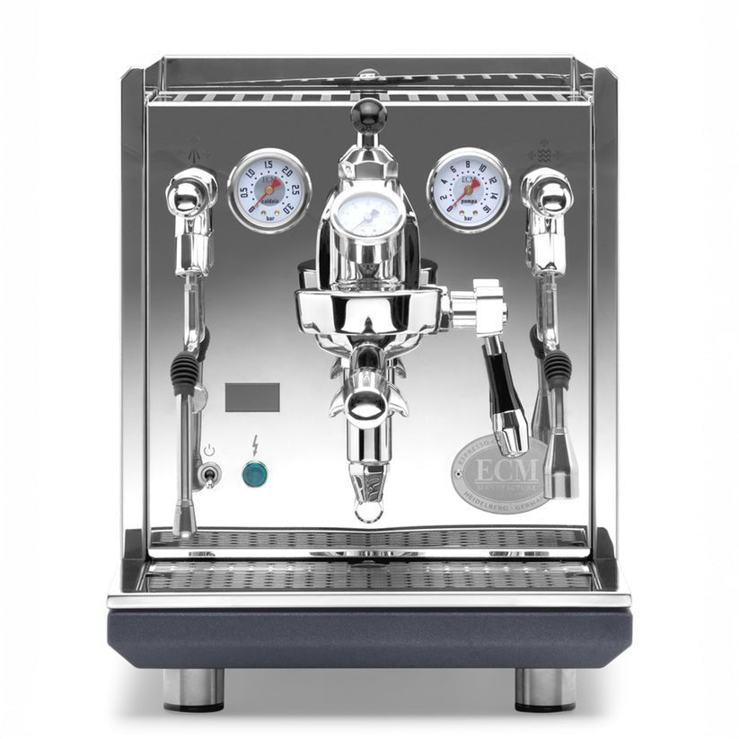 ECM Synchronika II w/ Flow Control | Dual Boiler E61 | Clive Coffee Stainless Steel with Walnut FC