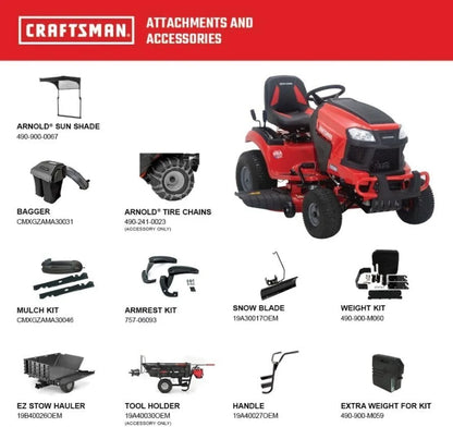 Craftsman T2200K 42-in 20 HP 725cc Hydrostatic Riding Mowers.