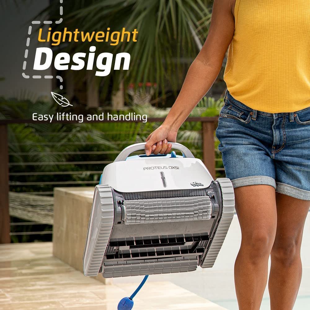 Dolphin Proteus DX5i Wi-Fi Robotic Pool Cleaner with Waterline Scrubber – For Pools up to 50 ft