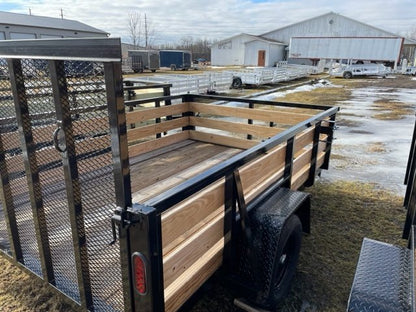 7×10 Heavy-Duty Utility Trailer – Single Axle with Wood Floor & LED Lights