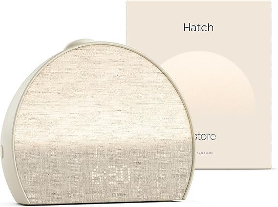 Hatch Restore 3 Sunrise Alarm Clock, Sound Machine, Smart Light (Putty) – White Noise, Screen-Free Sleep Routine