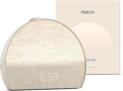 Hatch Restore 3 Sunrise Alarm Clock, Sound Machine, Smart Light (Putty) – White Noise, Screen-Free Sleep Routine
