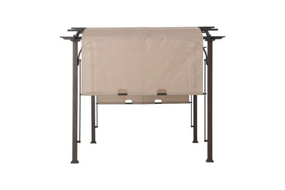Pergola, Outdoor Steel Arched Pergola with Adjustable Canopy