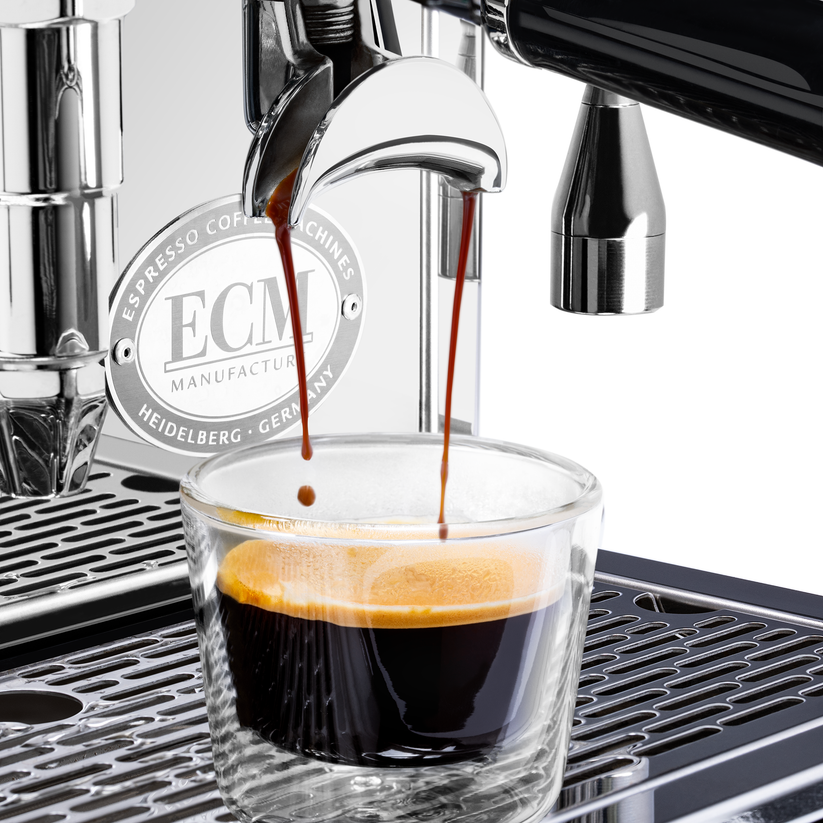 ECM Synchronika II w/ Flow Control | Dual Boiler E61 | Clive Coffee Stainless Steel with Walnut FC