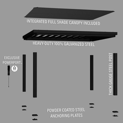14×12 Trenton Modern Steel Pergola