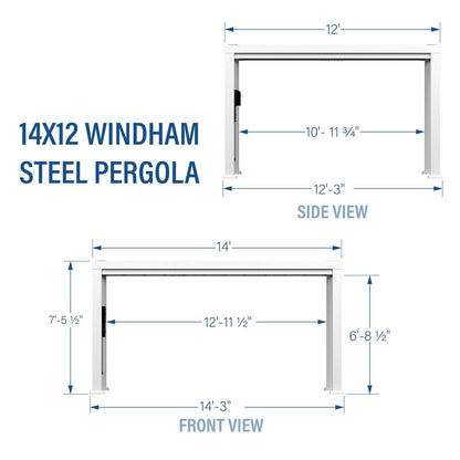 14×12 Windham Modern Steel Pergola