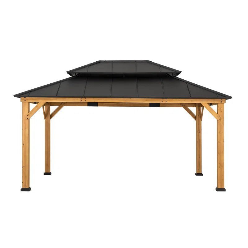 16×12 Solid Wood Patio Gazebo