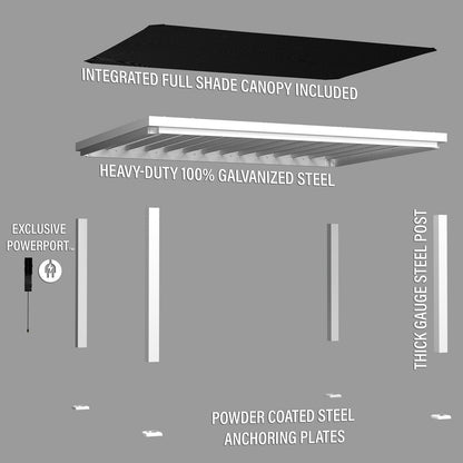 16×12 Windham Modern Steel Pergola