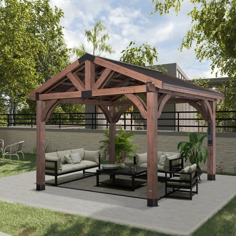Arlington 12×10 Solid Wood Patio Gazebo