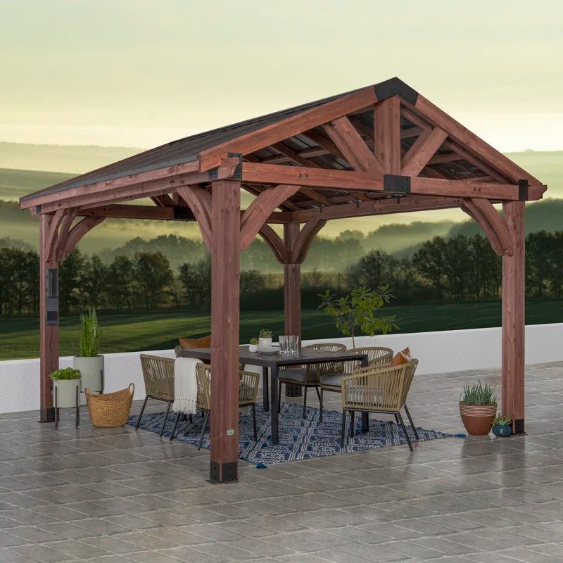Arlington 12×12 Solid Wood Patio Gazebo