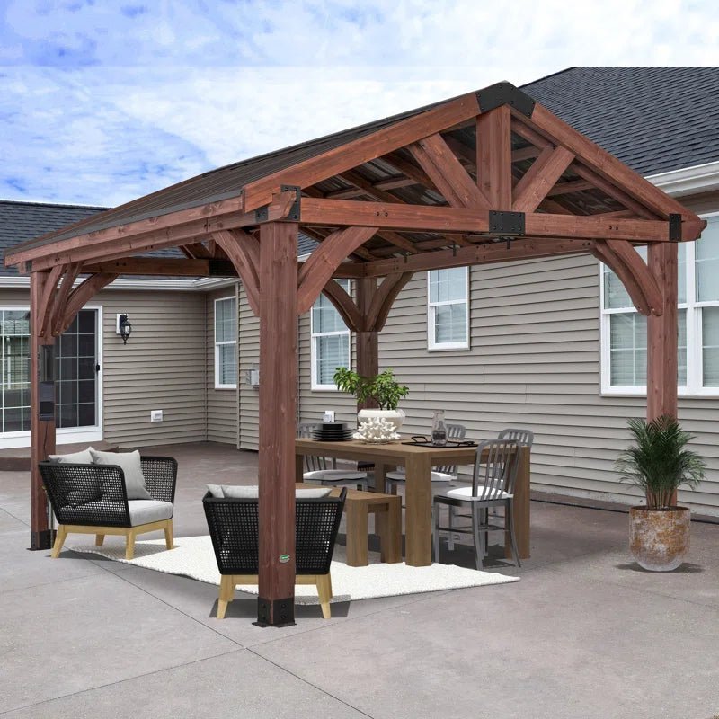 Arlington 12×12 Solid Wood Patio Gazebo