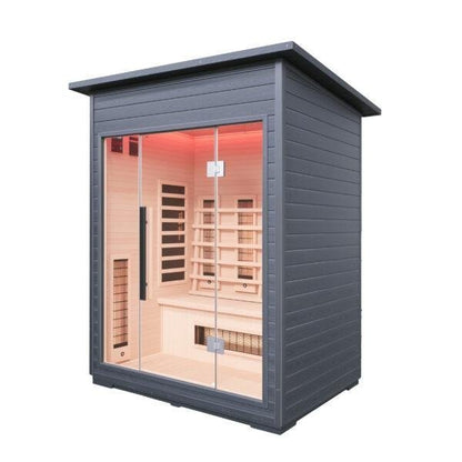 3-Person Outdoor Steam Sauna – Ultimate Relaxation with Red Light & Negative-Ions