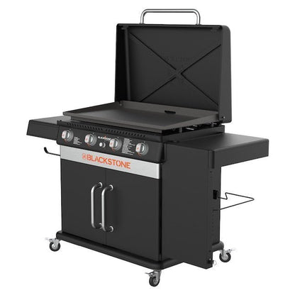 Blackstone 36-in Culinary Cabinet Griddle with Side Table: Versatile Outdoor Cooking in Stainless Steel