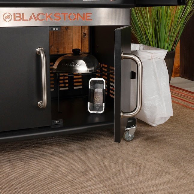 Blackstone 36-in Culinary Cabinet Griddle with Side Table: Versatile Outdoor Cooking in Stainless Steel