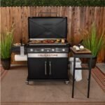 Blackstone 36-in Culinary Cabinet Griddle with Side Table: Versatile Outdoor Cooking in Stainless Steel