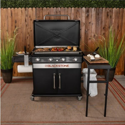 Blackstone 36-in Culinary Cabinet Griddle with Side Table: Versatile Outdoor Cooking in Stainless Steel