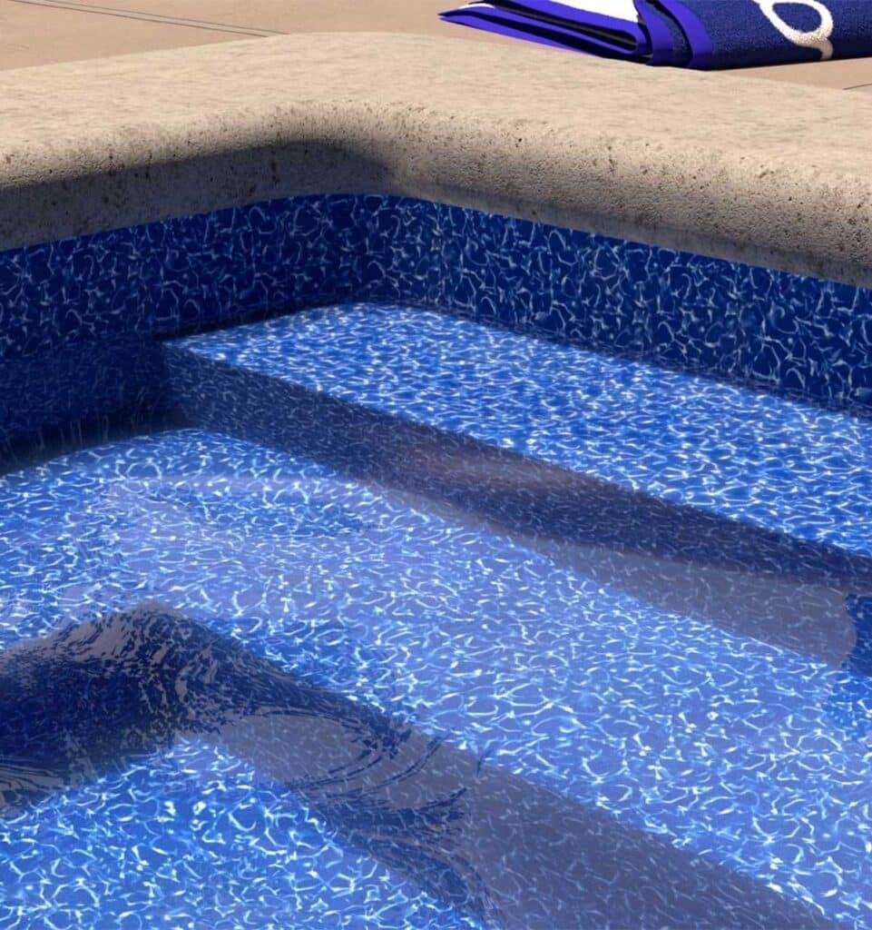 Cayman with Light Blue Mystic Inground Pool Liner